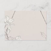 Elegant Floral Geometric Dusty Gray Pink Wedding Informatiekaartje (Achterkant)