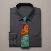 Elegant Floral Geometric Pattern Stropdas