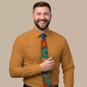 Elegant Floral Geometric Pattern Stropdas