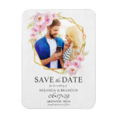 Elegant Floral Geometric sparen de Datum Magneet (Verticaal)