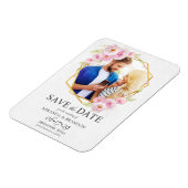 Elegant Floral Geometric sparen de Datum Magneet (Linkerzijde)