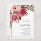 Elegant Floral Geometrisch Goud Vrijgezellenfeest Kaart (Voorkant)