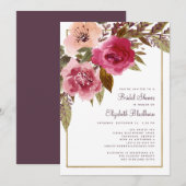 Elegant Floral Geometrisch Goud Vrijgezellenfeest Kaart (Voorkant / Achterkant)