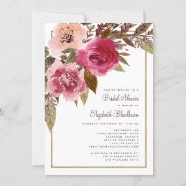Elegant Floral Geometrisch Goud Vrijgezellenfeest Kaart