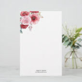 Elegant Floral gepersonaliseerd briefpapier (Staand voorkant)