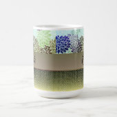 Elegant Floral Gepersonaliseerd Koffiemok (Center)