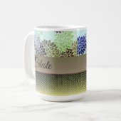 Elegant Floral Gepersonaliseerd Koffiemok (Voorkant links)