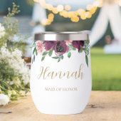 Elegant Floral gepersonaliseerd Maid of Honor