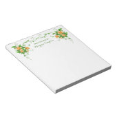 Elegant Floral gepersonaliseerd vanuit het bureau  Notitieblok (Schuin)