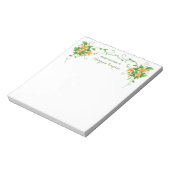 Elegant Floral gepersonaliseerd vanuit het bureau  Notitieblok (Linkerzijde)