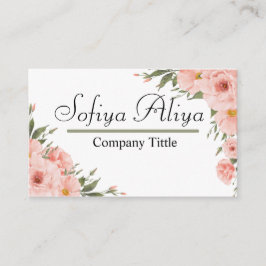 Elegant Floral gepersonaliseerd Visitekaartje ontw