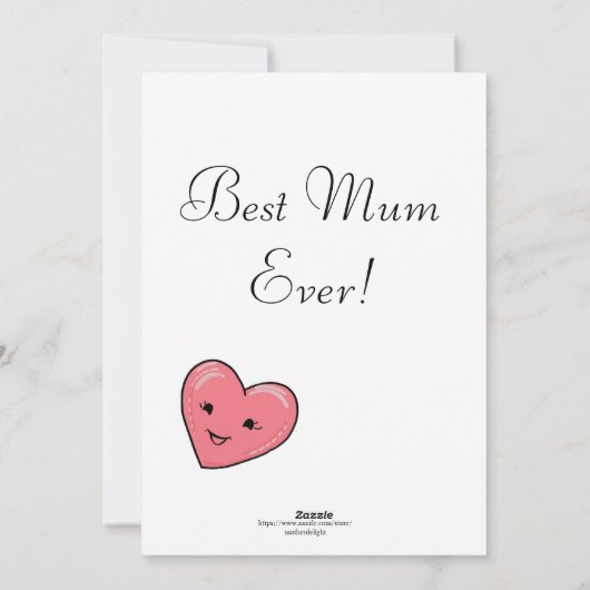 Elegant Floral gepersonaliseerde foto mam vakantie Feestdagenkaart (Achterkant)