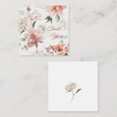 Elegant Floral Gift Enclosure Kaart Custom (Voorkant / Achterkant)