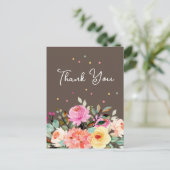 Elegant Floral Gift of Kindness Dank u Briefkaart (Staand voorkant)