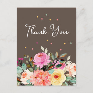 Elegant Floral Gift of Kindness Dank u Briefkaart