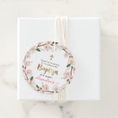 Elegant Floral Girl Baptism Dank je wel Bedankjes Labels (In situ)