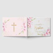 Elegant Floral Girl Baptism Gastenboek (Volledig)