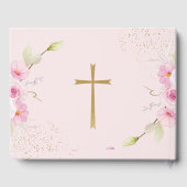 Elegant Floral Girl Baptism Gastenboek (Achterkant)