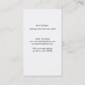 Elegant Floral Girl Beauty Stylist en Hair Salon Visitekaartje (Achterkant)