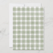 Elegant Floral Girl Sage Bow Framed Baby Shower Kaart (Achterkant)