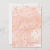 Elegant Floral Girls 5e verjaardag Uitnodigingen (Achterkant)