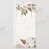 Elegant Floral Glitter Drip Marble Baby shower (Achterkant)