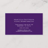 Elegant Floral Glitter Lavender Black Visitekaartje (Achterkant)