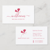 Elegant Floral * Gloriosa * Natuurlijke Logo van d Visitekaartje (Voorkant / Achterkant)