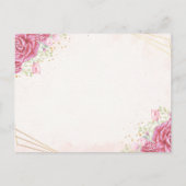 Elegant Floral Gold 50e Jubileum Save the Date Aankondigingskaart (Achterkant)
