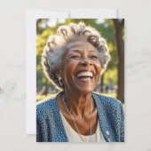 Elegant Floral Gold 78 Birthday Photo Kaart (Achterkant)