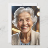 Elegant Floral Gold 94 Birthday Photo Kaart (Achterkant)