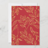 Elegant Floral Gold Black Baby shower met kerstmis Kaart (Achterkant)