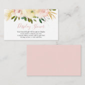 Elegant Floral Gold Blush Pink Display Shower Informatiekaartje (Voorkant / Achterkant)