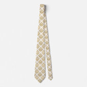 Elegant Floral Gold Damasgebergte Stropdas (Voorkant)