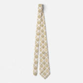 Elegant Floral Gold Damasgebergte Stropdas (Achterkant)