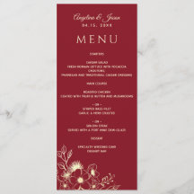 Elegant Floral Gold en Bourgogne Wedding