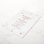 Elegant floral gold foil bruiloft folie uitnodiging (Gedraaid)