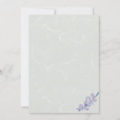 Elegant Floral Gold Frame 40th Birthday Invitation Kaart (Achterkant)