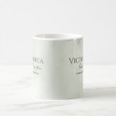 Elegant Floral Gold Green Professional Business Koffiemok (Center)