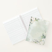 Elegant Floral Gold Green Professional Business Notitieboek (Binnen)