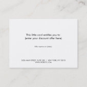 Elegant  Floral Gold-kaartje Kortingskaartje (Achterkant)