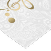 Elegant Floral Gold Lace met witte Damaskers 2a Tafelkleed (Gekanteld)