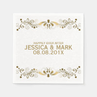 Elegant Floral Gold Lace met witte dampen 2