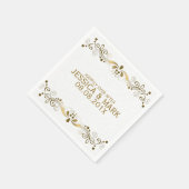 Elegant Floral Gold Lace met witte dampen 2 Servetten (Hoek)