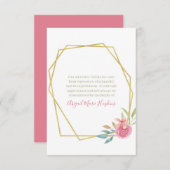 Elegant Floral Gold Lijst Hartelijk dank Bedankkaart (Voorkant / Achterkant)