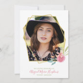 Elegant Floral Gold Lijst in het liefhebben van ge Bedankkaart (Voorkant)