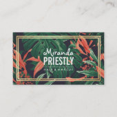 Elegant Floral Gold Lijst Makeup Salon Appointment Afsprakenkaartje (Voorkant)