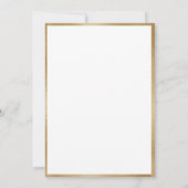 Elegant Floral Gold Lijst Wedding Kaart (Achterkant)