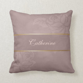 Elegant floral gold roos waterverf kussen