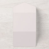 Elegant Floral Gold Rustic Fall Wedding all in one Uitnodiging (Buitenkant)